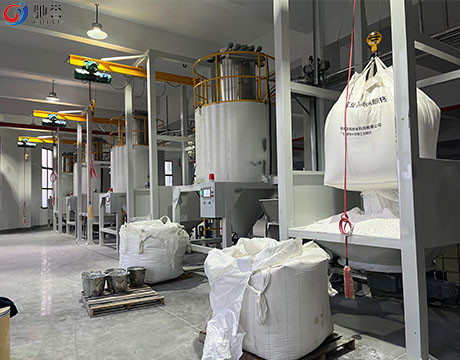 Mieszalnik szybkoobrotowy Kompozytowe mieszalniki turbo z PVC z pneumatycznym systemem dozowania